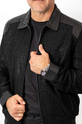 Men's Leather Bomber Jacket Ethan